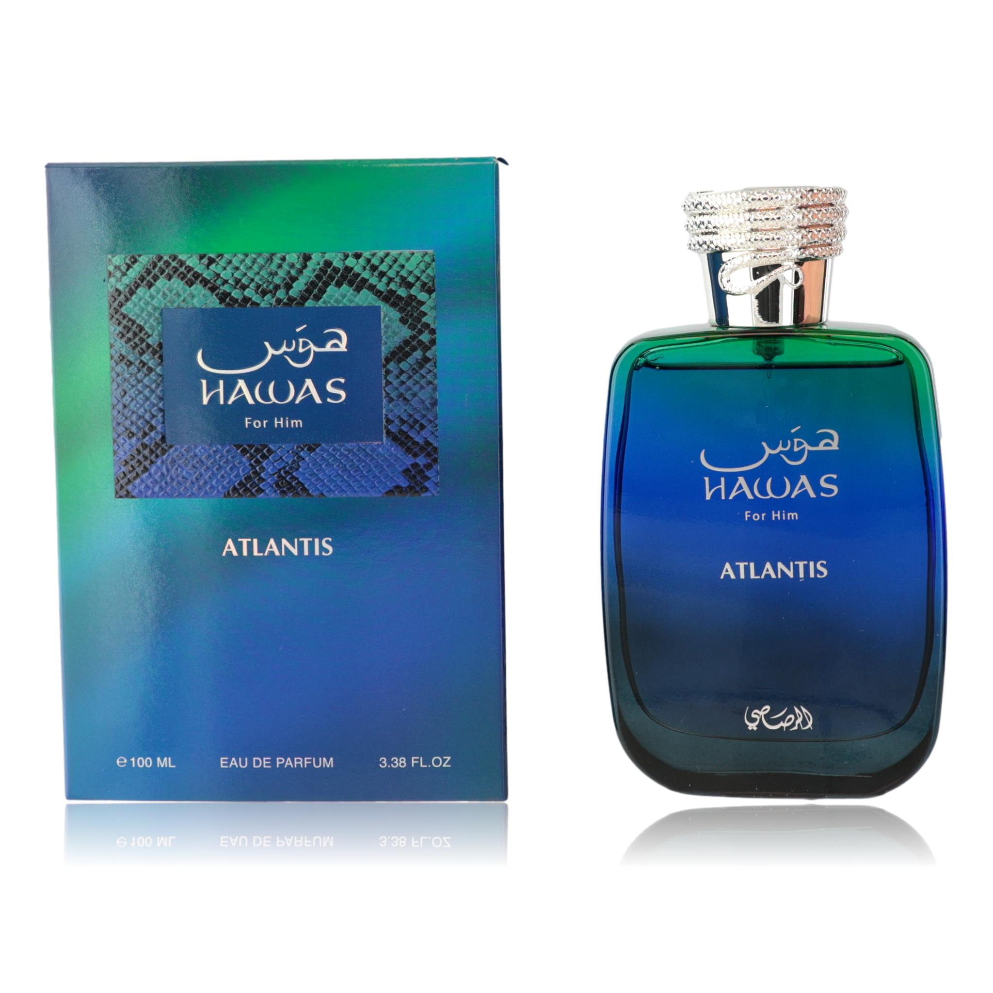 Hawas Atlantis by Rasasi, 3.3 oz Eau de Parfum spray for Men 